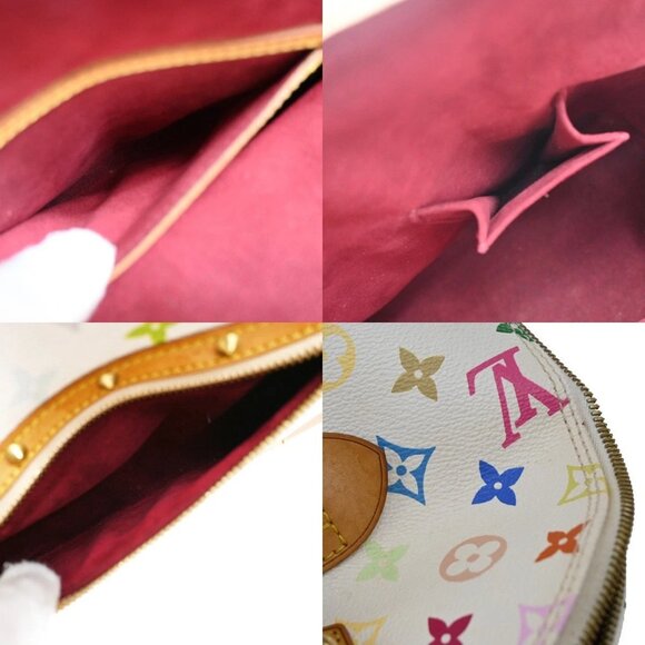 LOUIS VUITTON LV Logo Alma Hand Bag Monogram Multi Color White M92647 55EF967 - Picture 13 of 15